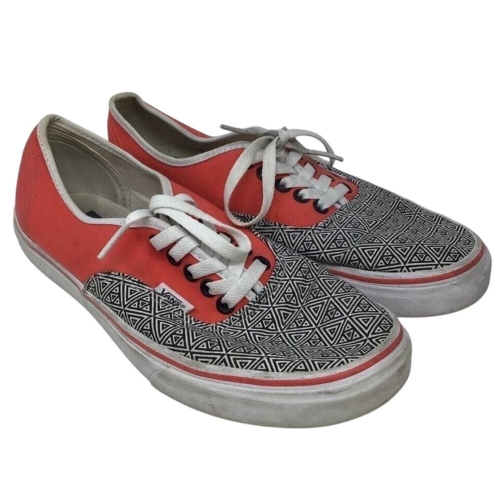 Vans Shoes Womens Sz 10 Sneaker Black Pink Tribal Color Block Low Top Lace Up
